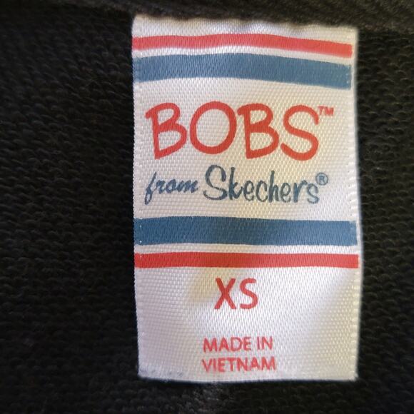 Skechers Bobs Hoodie Womens Sz XS Classy Lassie‎ Black Dog Pouch Pals Sweatshirt - Picture 7 of 8
